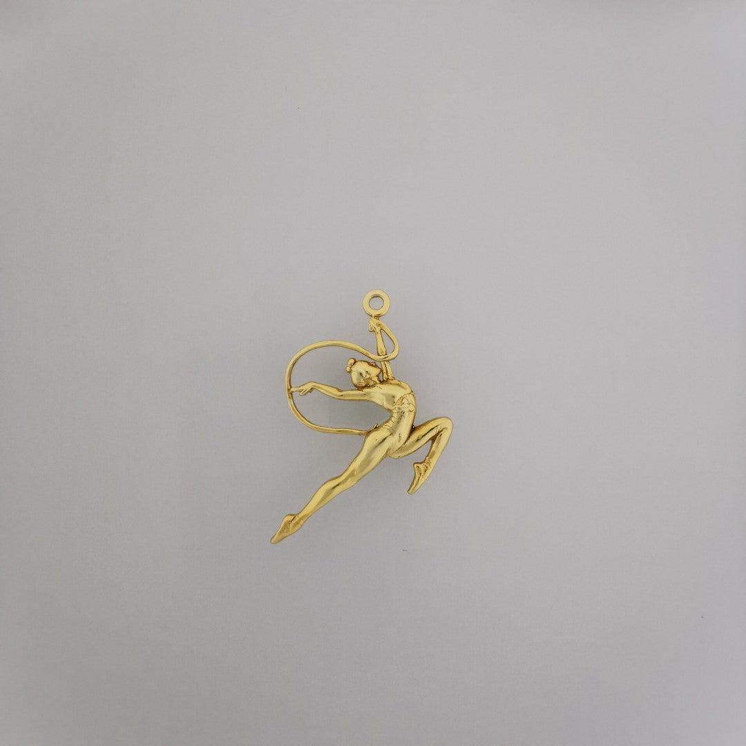 Rhythmic Gymnastics Jewelry Pendant for Girls – Classic Silver 925 Sports Gift – Handcrafted Charm for Dancers & Athletes – Necklace