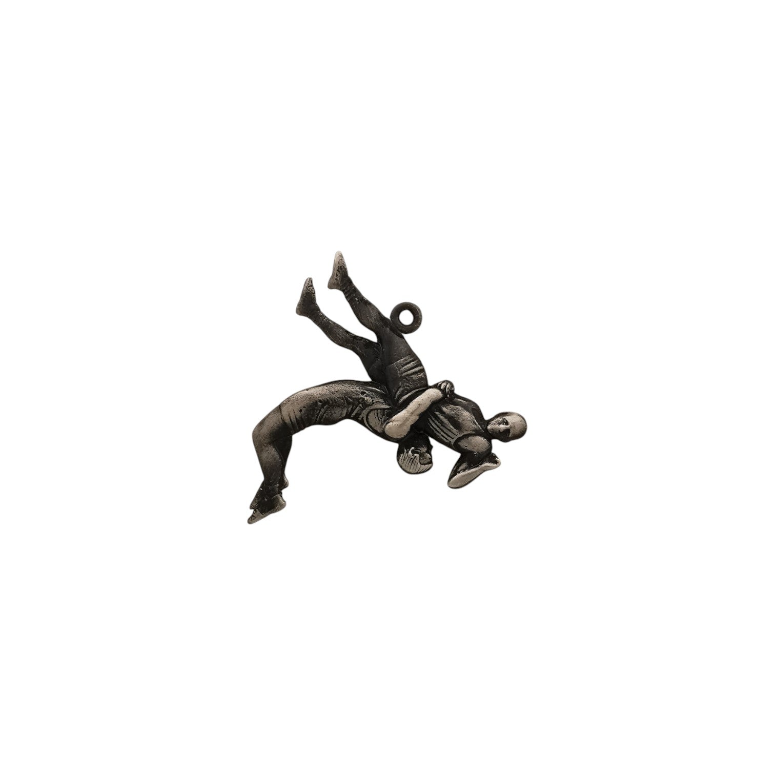 Wrestling Jewelry Pendant for Men, Vintage Style 925 Silver Gift, Classic Grappling Accessory for Wrestlers and Combat Sport Fans – Necklace