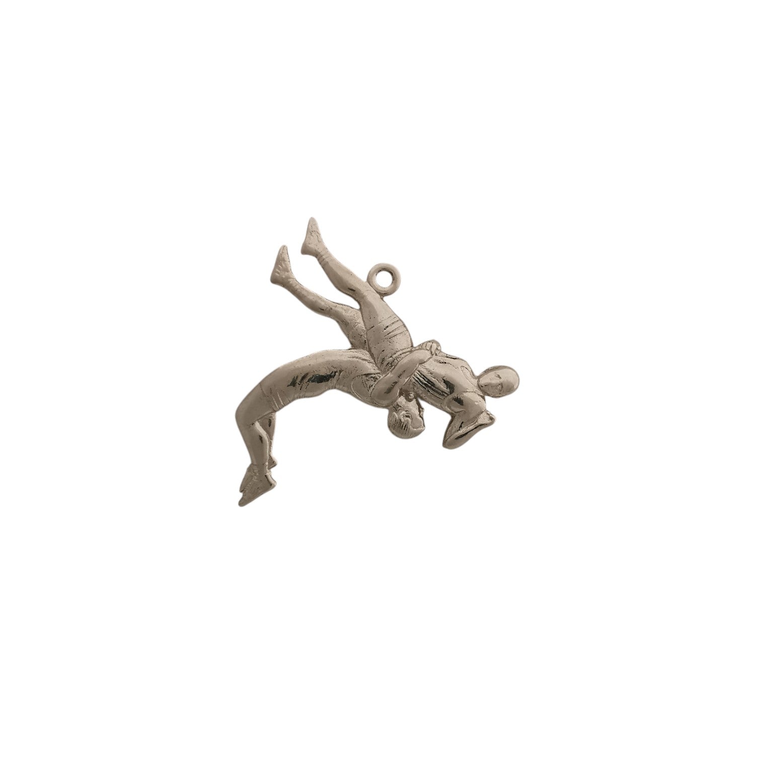 Wrestling Jewelry Pendant for Men, Vintage Style 925 Silver Gift, Classic Grappling Accessory for Wrestlers and Combat Sport Fans – Necklace