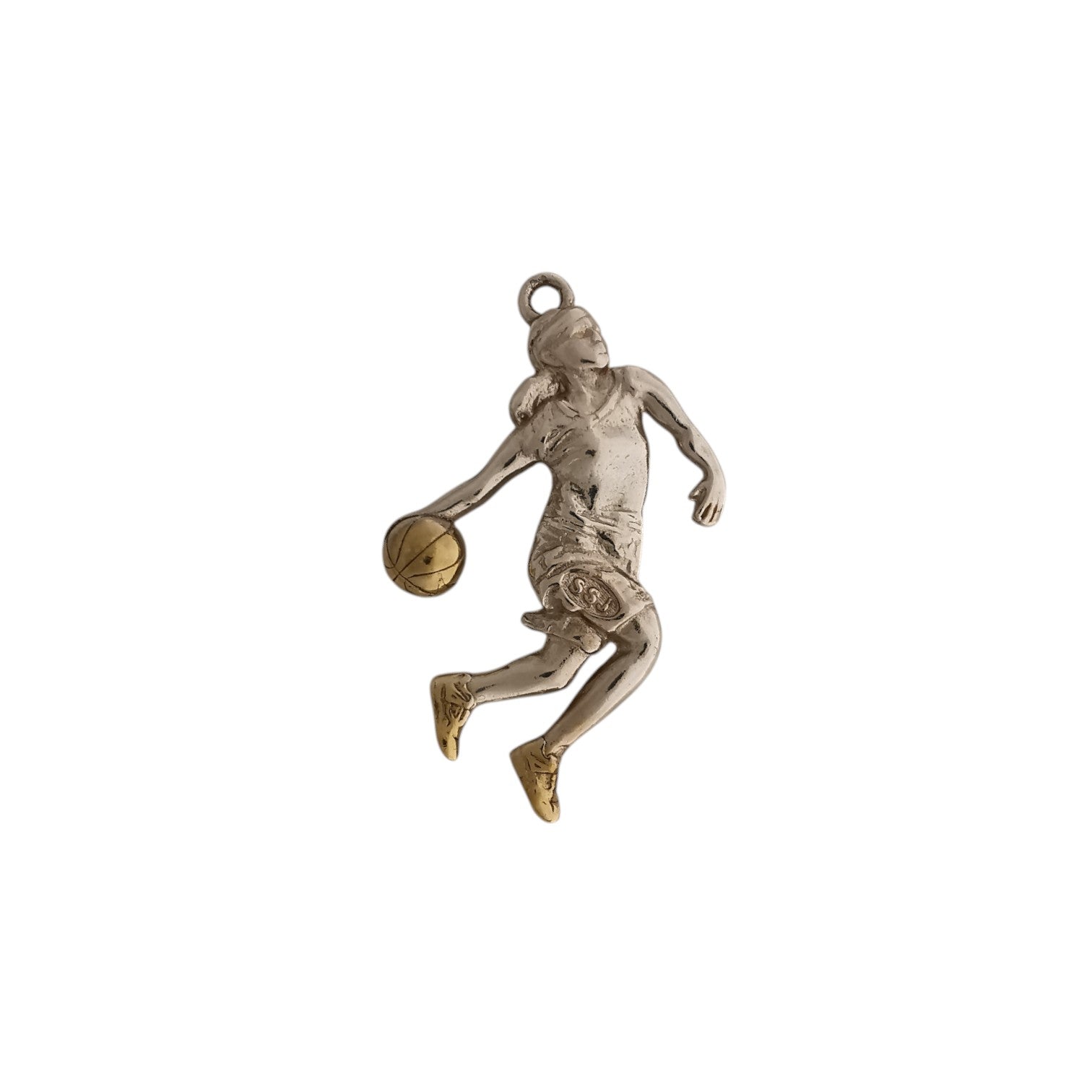 Basketball Pendant for Women and Girls – Gold-Plated 925 Silver Jewelry Gift – Handcrafted Sports Charm for Players, Fans & Coaches Necklace