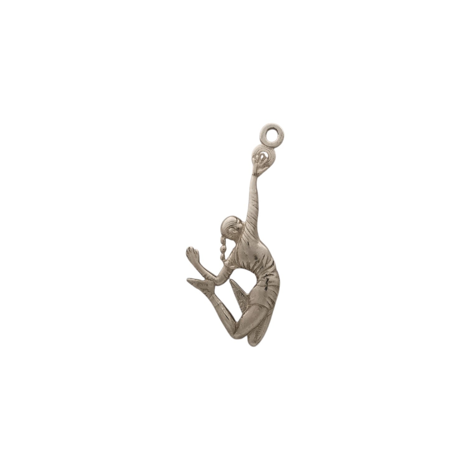 Volleyball Jewelry Pendant for Women – Silver with Gold Detail 925 Gift – Elegant Sports Accessory for Girls and Players – Necklace