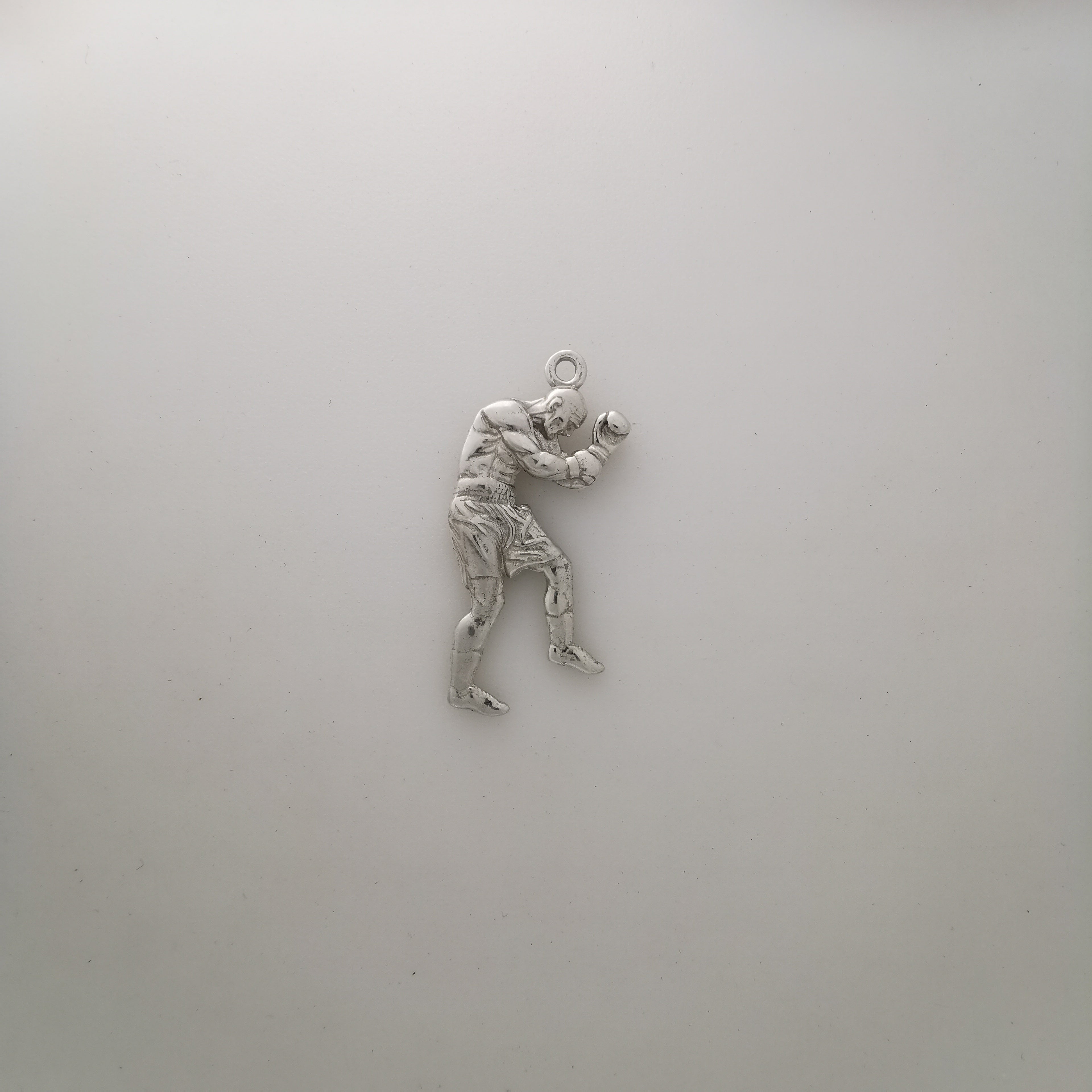 Boxing Jewelry Pendant for Men – 925 Silver with Partial Gold Plating – Handcrafted Sports Gift for Birthday or Father’s Day – Necklace