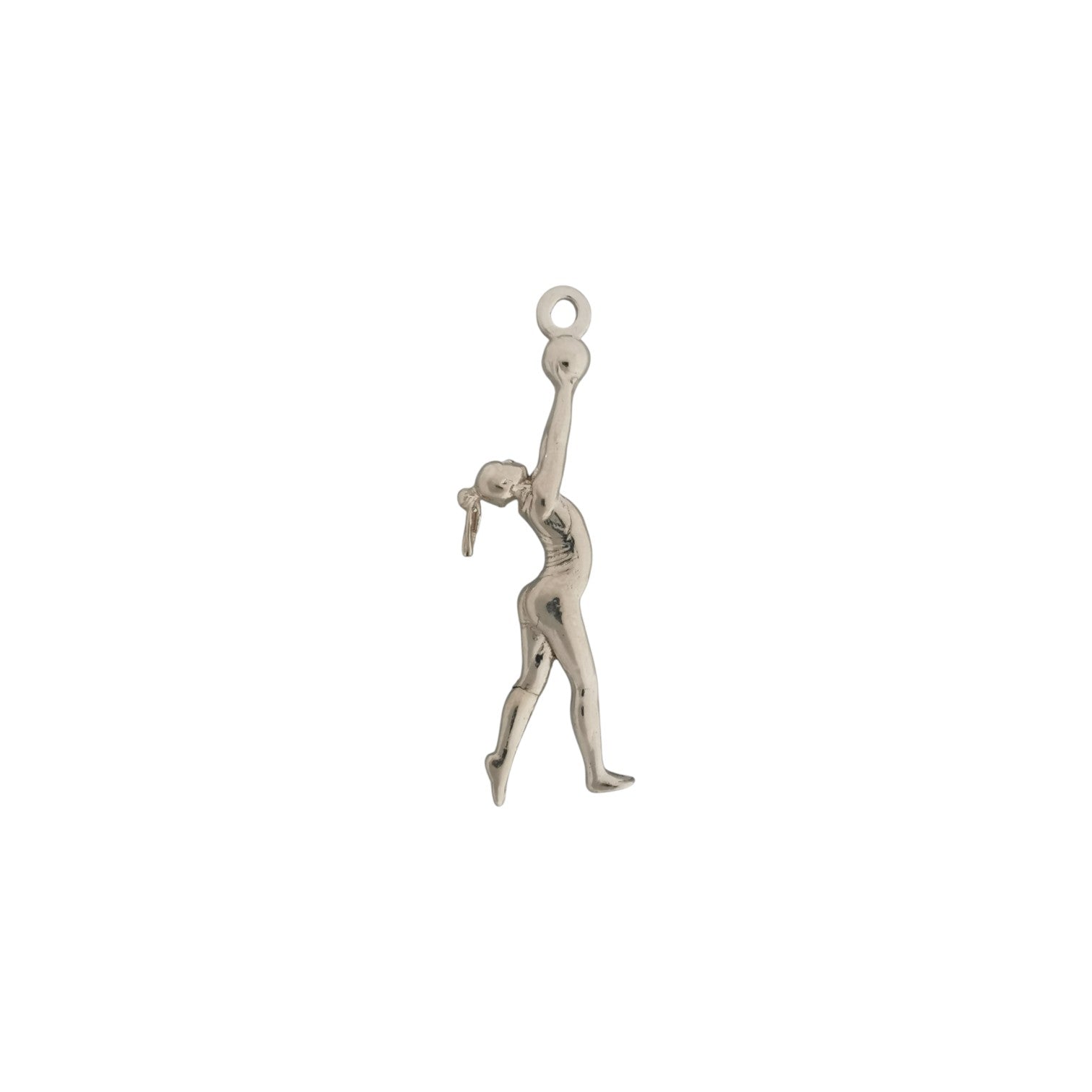 Rhythmic Gymnastics Jewelry Pendant for Women – Classic Silver 925 Gift – Ball Routine Charm for Ladies in Sport – Necklace