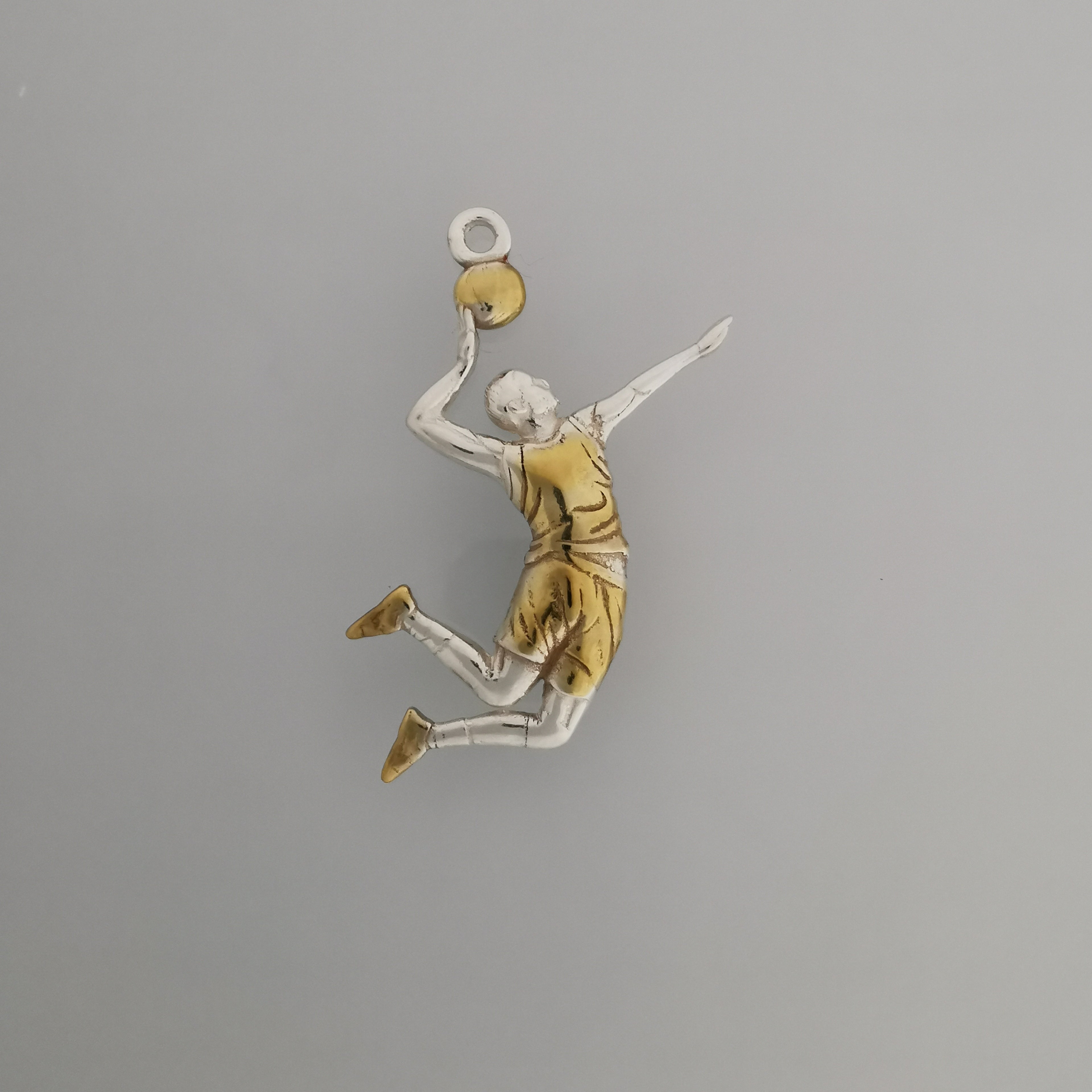 Volleyball Pendant for Men – Classic Silver 925 Jewelry Gift – Handcrafted Sports Charm for Players, Coaches & Fans – Necklace