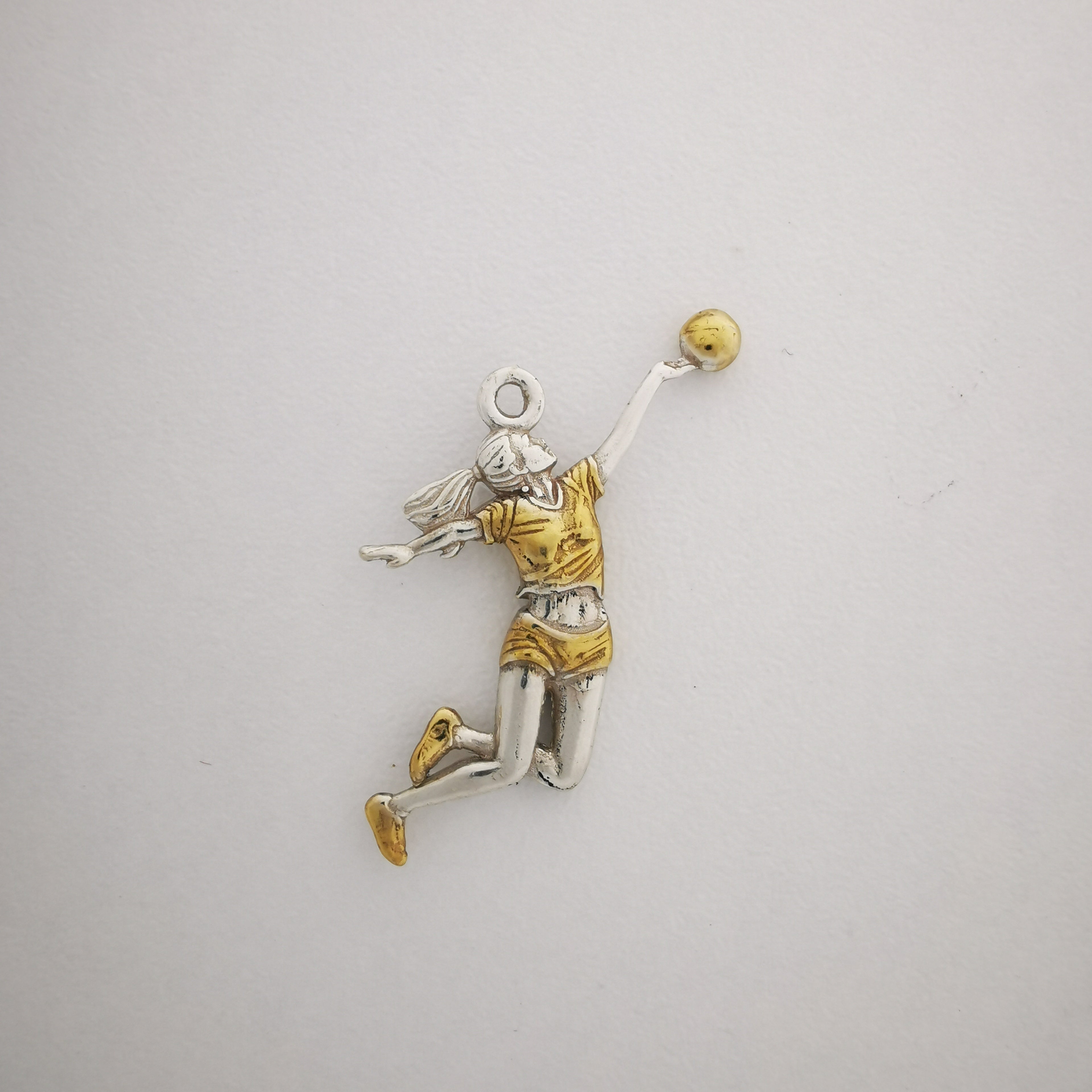 Gift for Volleyball Player – Oxidized 925 Silver Pendant for Women – Sports Jewelry for Girls, Coaches & Athletes – Necklace