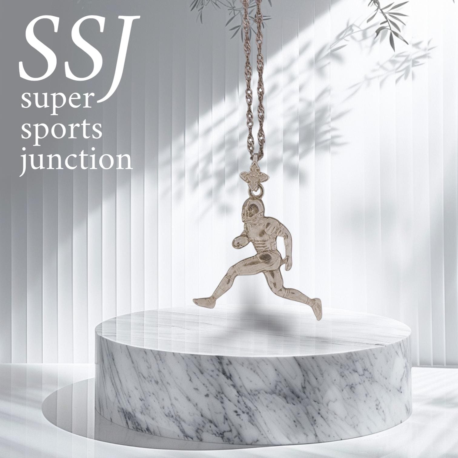 American Football Jewelry Pendant for Men – Classic Silver 925 Gift – Handcrafted Sports Accessory for Players and Sports Lovers – Necklace