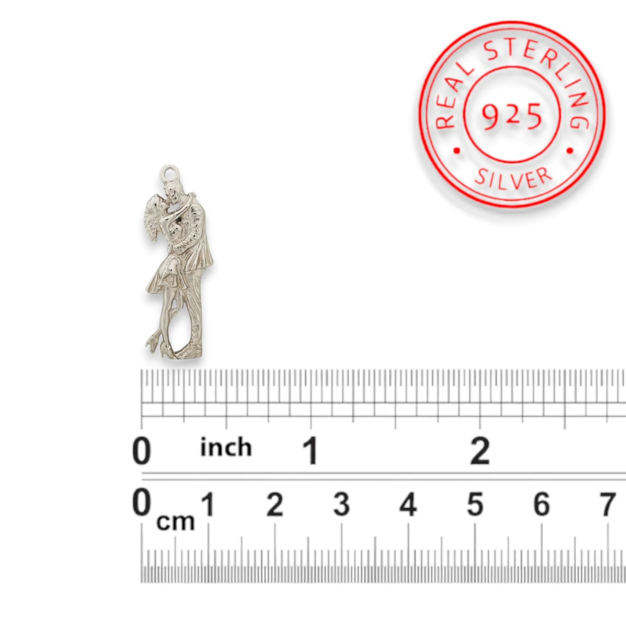 Tango Pendant for Women – Classic Silver 925 Sterling Jewelry Gift – Latin Dance Charm for Elegant Dancers & Romantic Spirits – Necklace