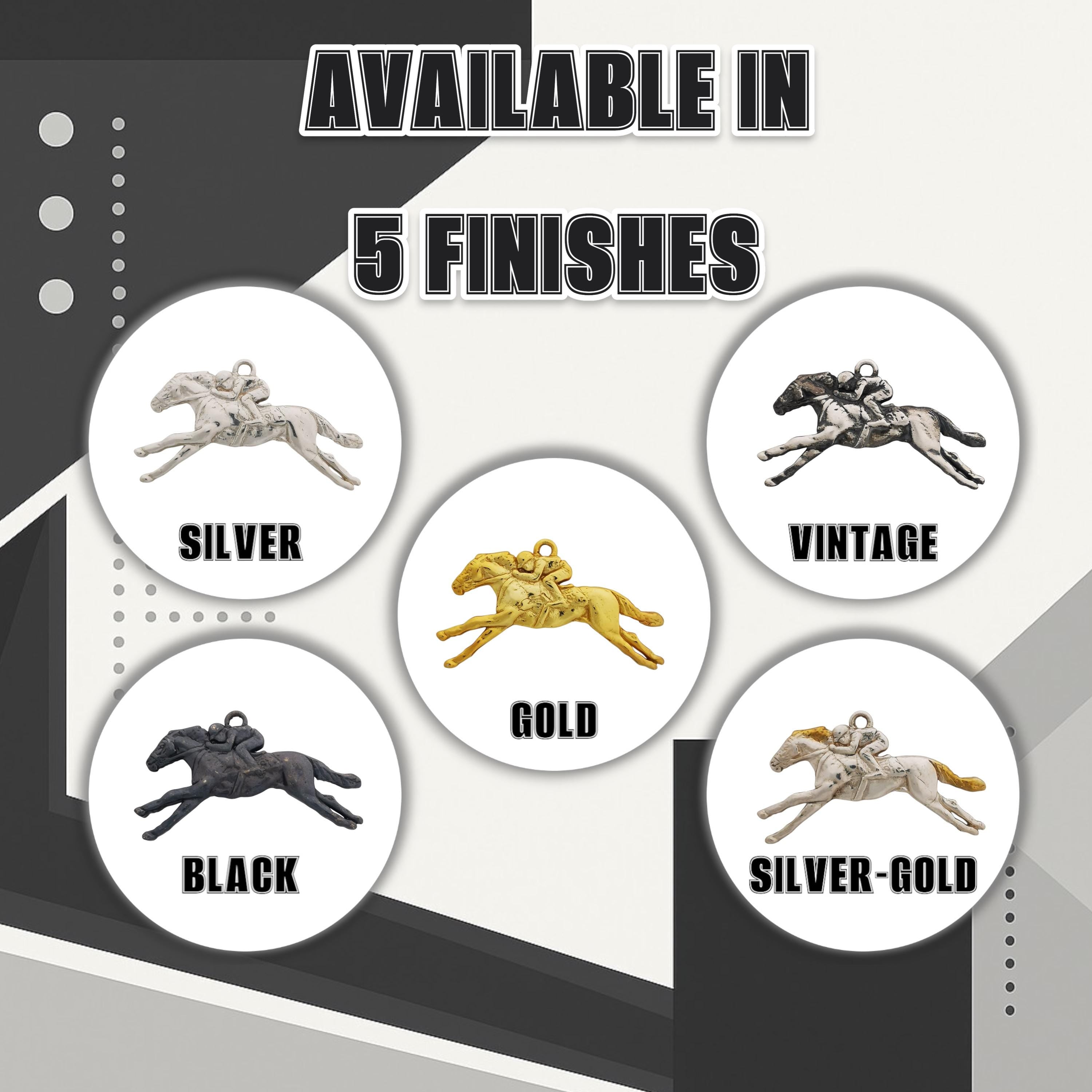 Horse Racing Jewelry Pendant for Men – Classic 925 Sterling Silver Gift – Handcrafted Sports Accessory for Riders – Necklace
