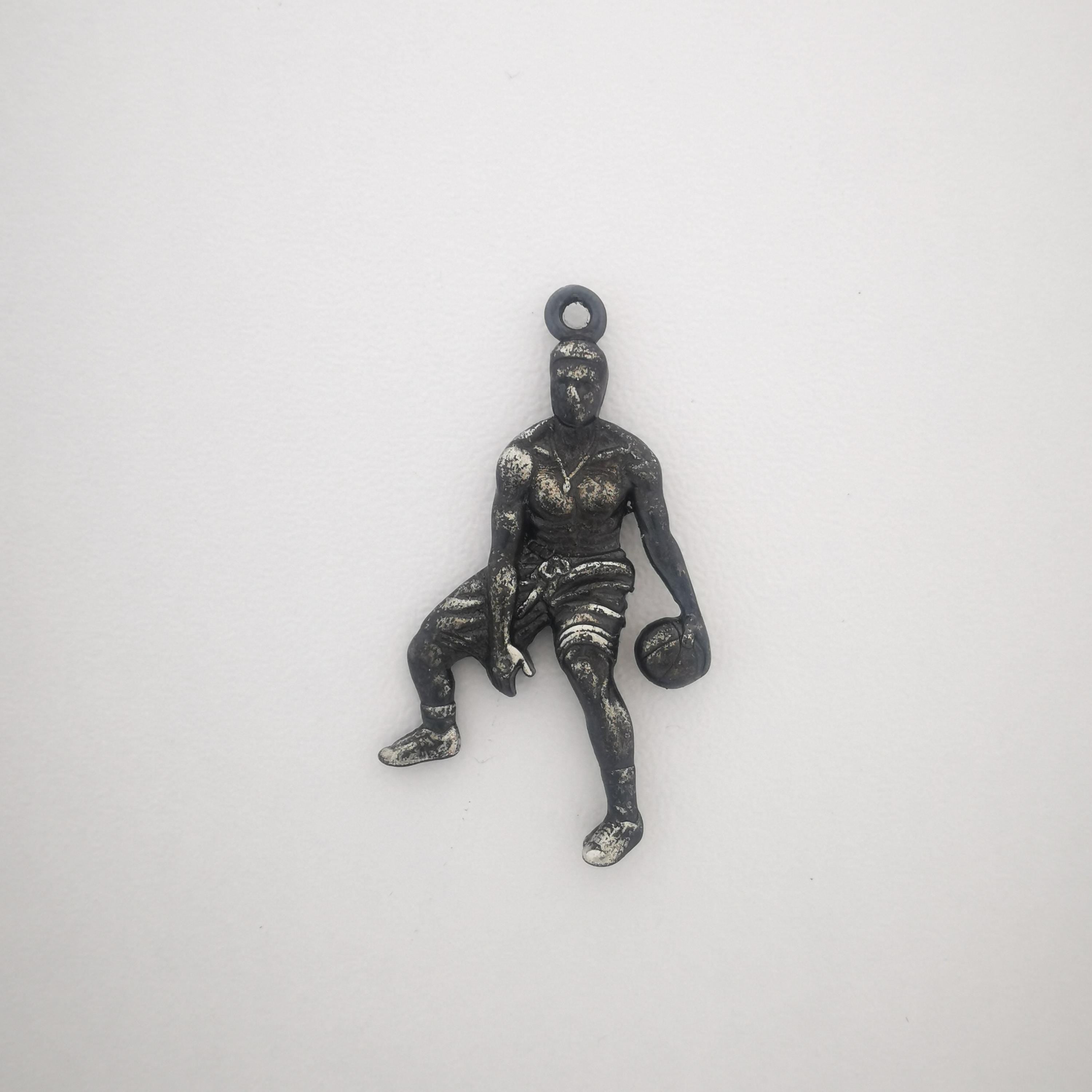 Basketball Jewelry Pendant for Men – Oxidized Black 925 Silver Gift Bold Handcrafted Sports Accessory for Players and Collectors – Necklace