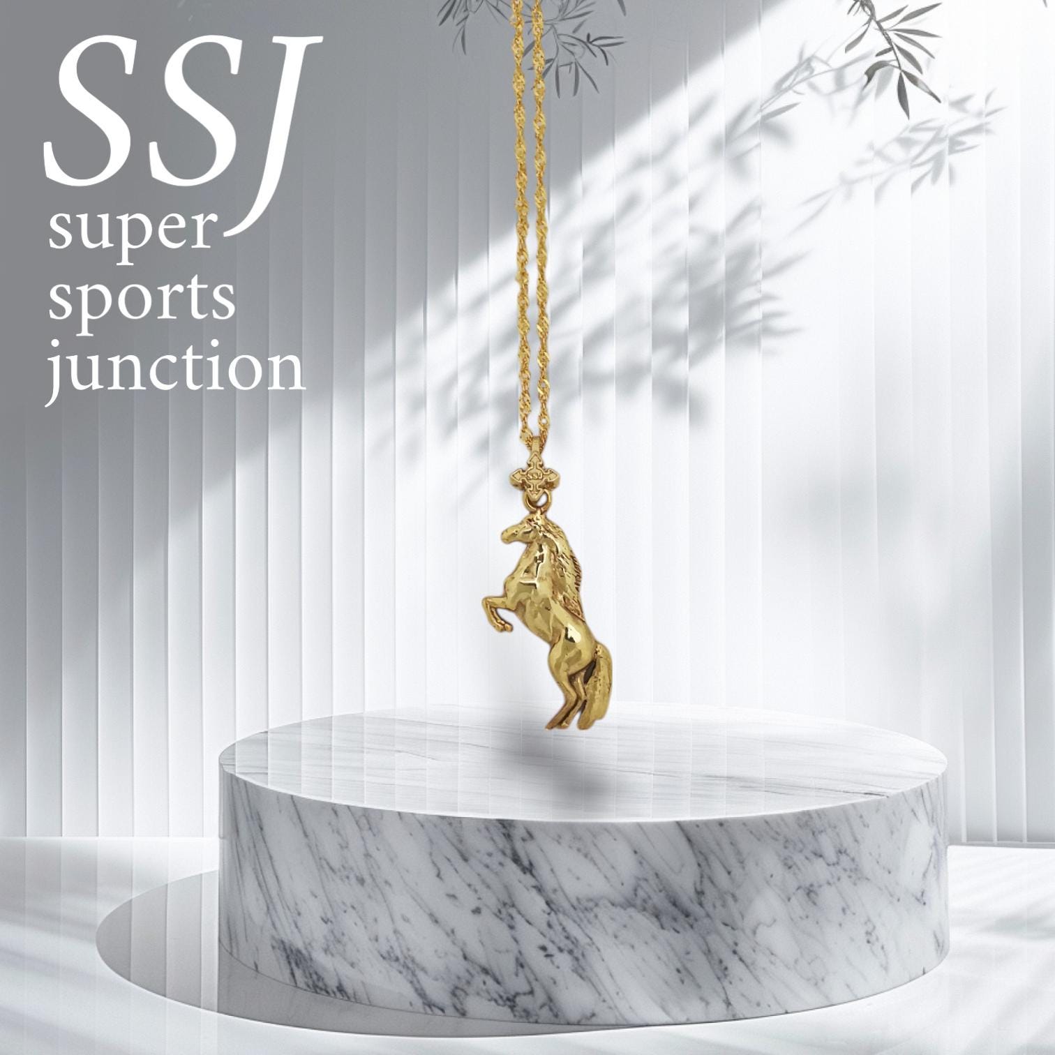 Equestrian Jewelry Pendant for Women – Gold-Plated 925 Silver Gift – Elegant Sports Accessory for Horse Riders – Necklace