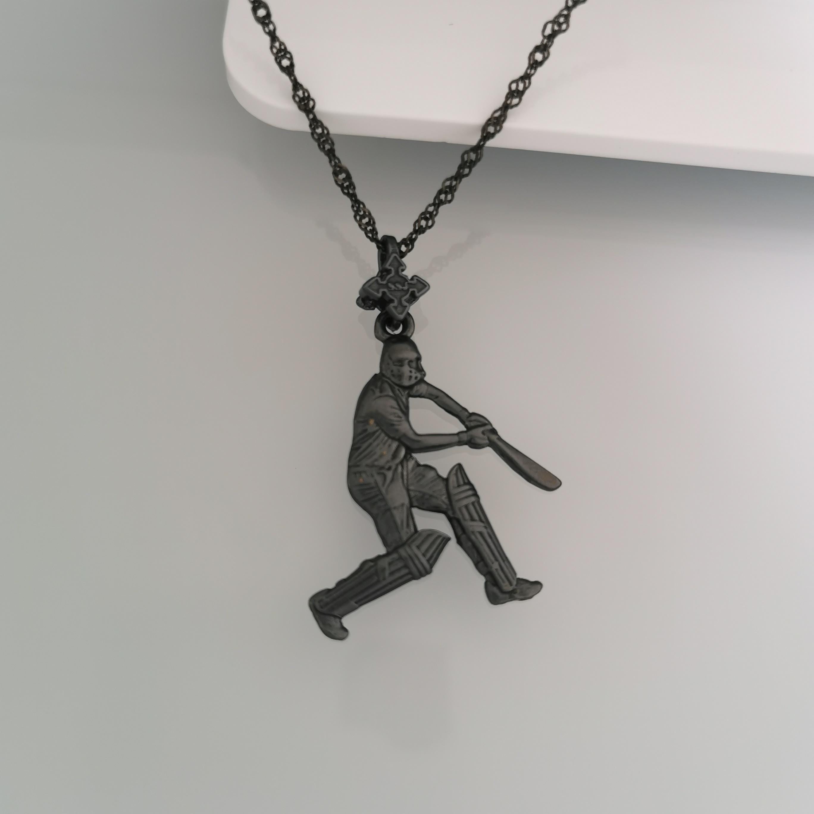 Cricket Jewelry Pendant for Men – Classic Silver 925 Gift – Sports Accessory for Cricket Players, Coaches and Fans – Necklace
