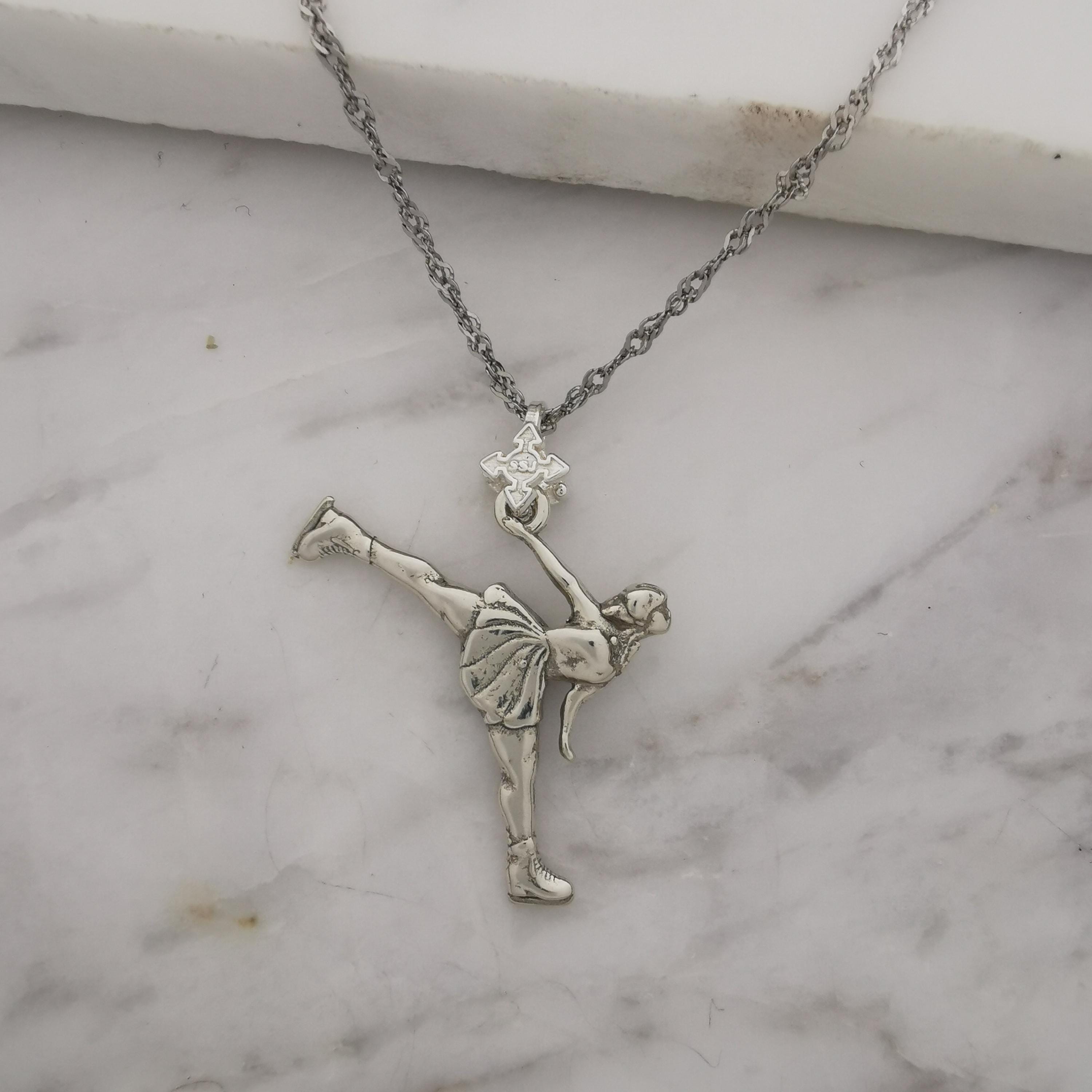 Gift for Figure Skater – Classic 925 Silver Pendant for Women – Ice Skating Jewelry for Girls, Teens & Athletes – Necklace