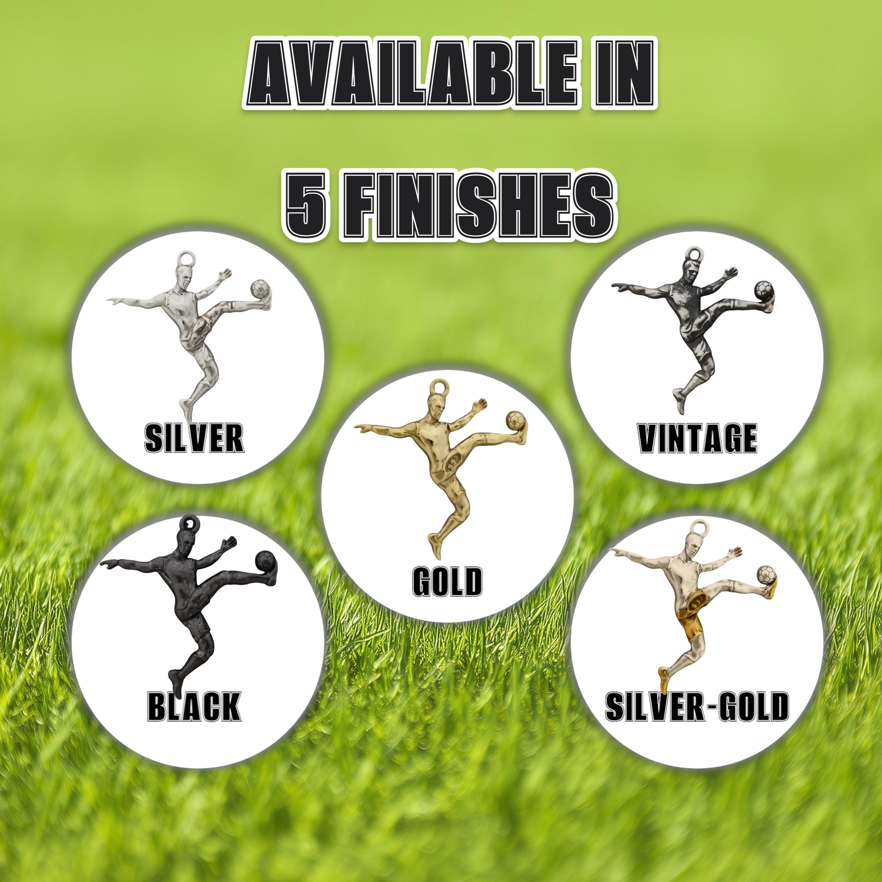 Football Soccer Jewelry Pendant for Men Gold-Plated 925 Silver Gift – Sports Accessory  Necklace – Gift for Soccer Players, Coaches, or Fans