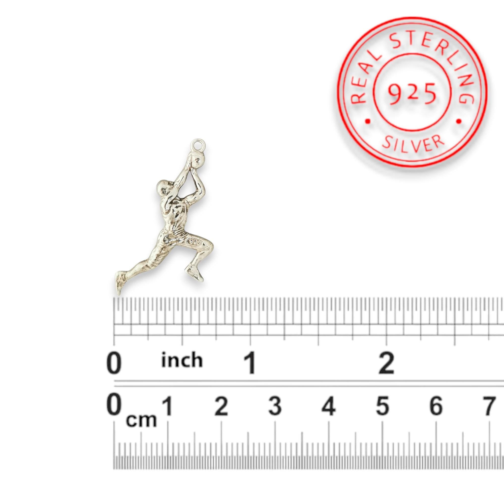 Basketball Jewelry Pendant for Men – Classic Silver 925 Gift – Sports Accessory for Players and Coaches – Necklace