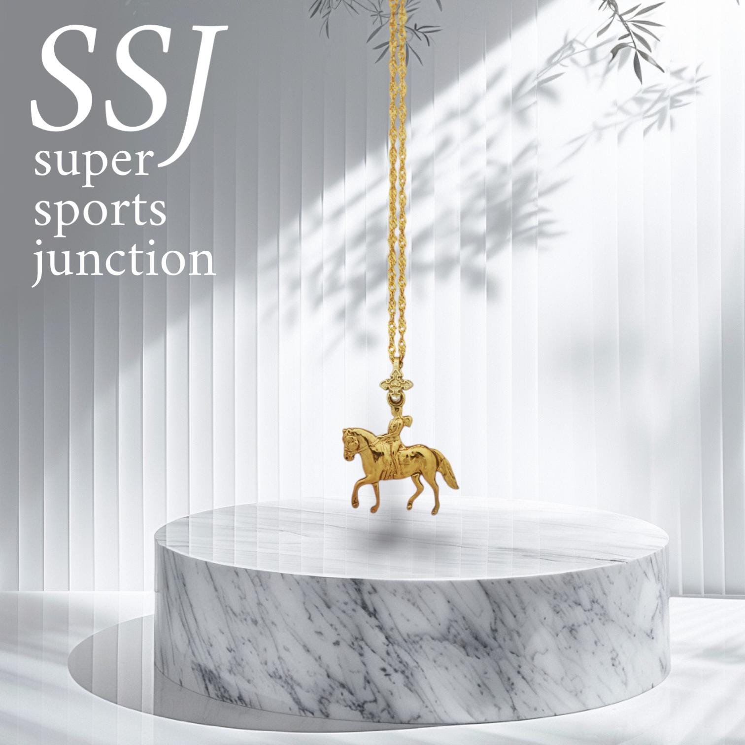 Horse Jewelry Pendant for Women – Gold-Plated 925 Silver Gift – Equestrian Sports Accessory for Riders – Necklace