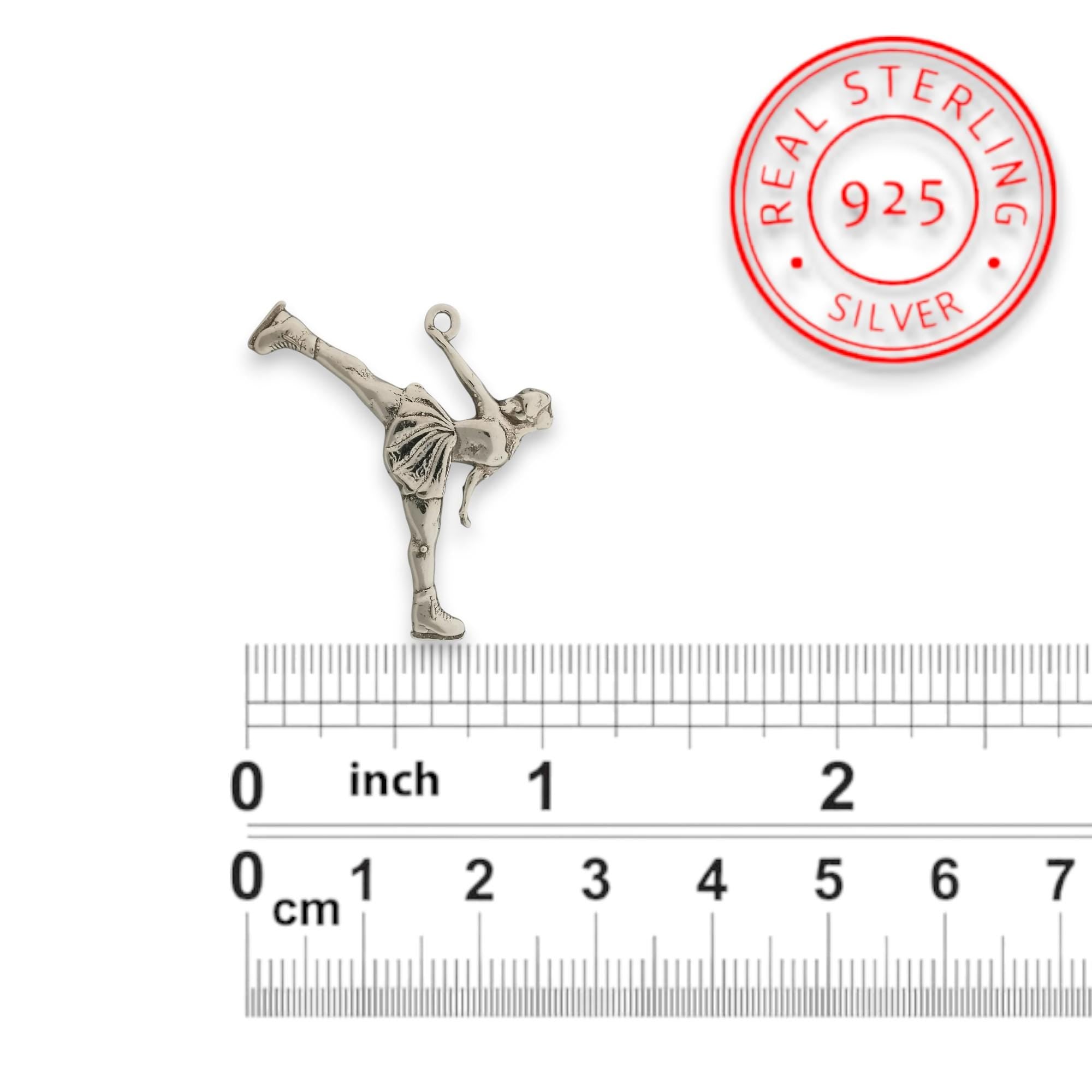 Gift for Figure Skater – Classic 925 Silver Pendant for Women – Ice Skating Jewelry for Girls, Teens & Athletes – Necklace